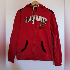 Women's large NHL Blackhawks zip up hoodie